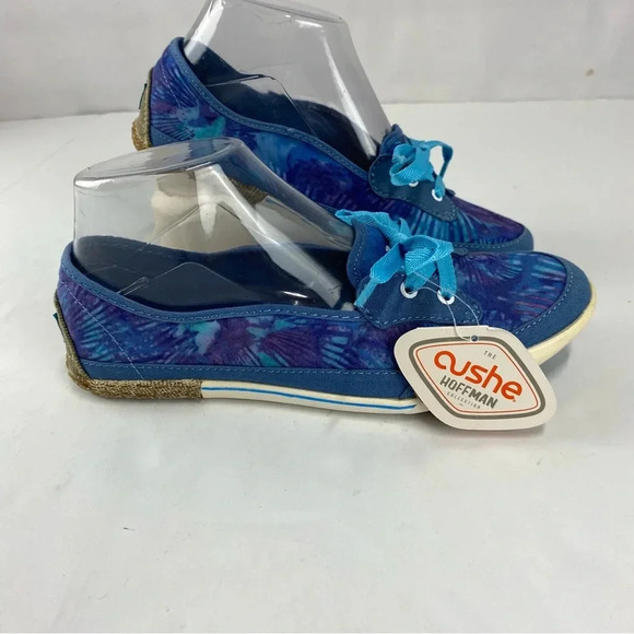 Cushe Womens 6 Hoffman Collection Ropewalk Blue Blue Watercolor Flats - Picture 1 of 6